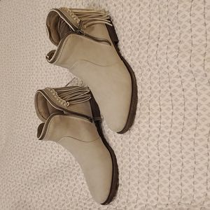 Fringe ankle boots